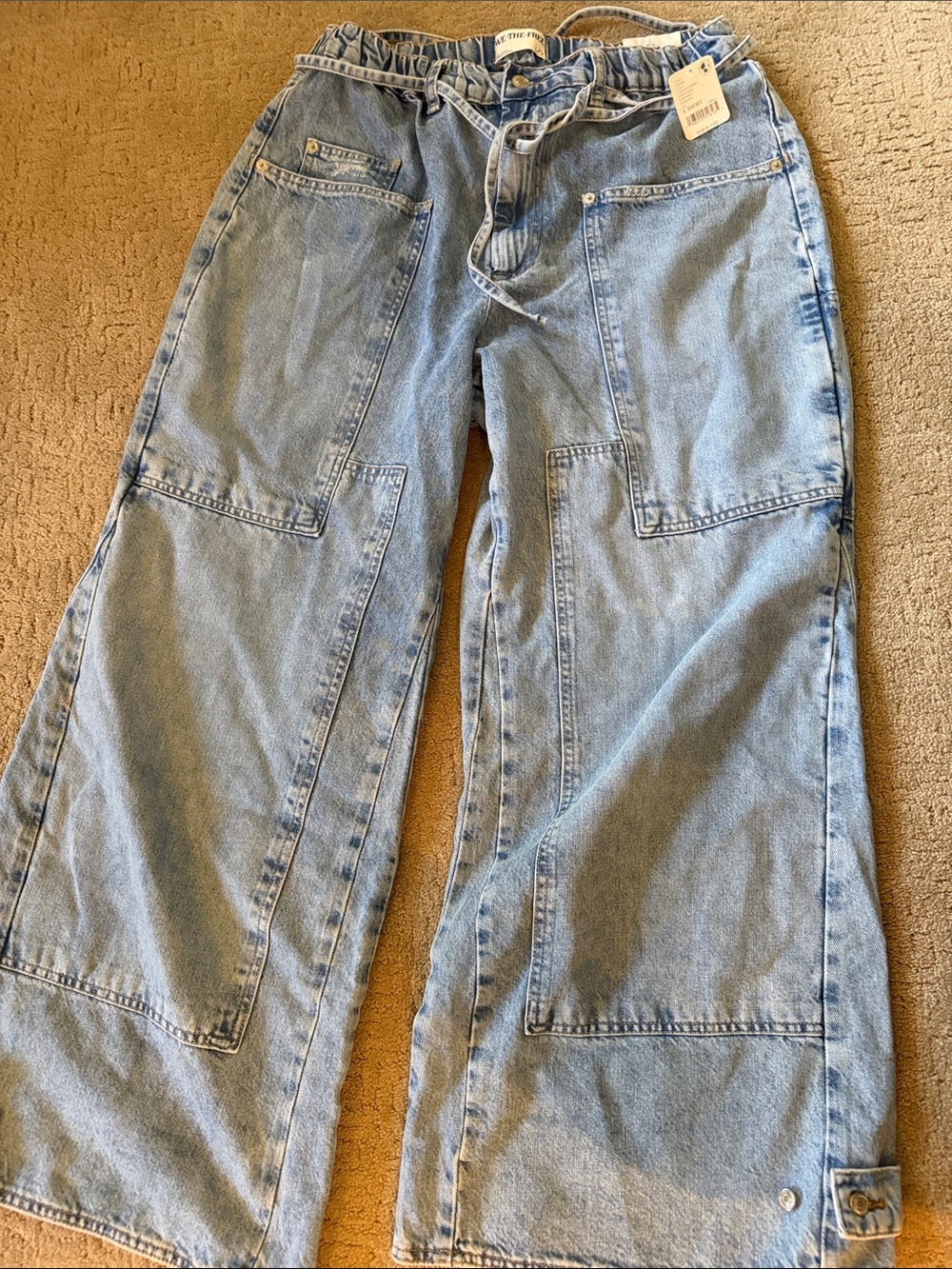 Free People Light wash Wide-Leg Jeans